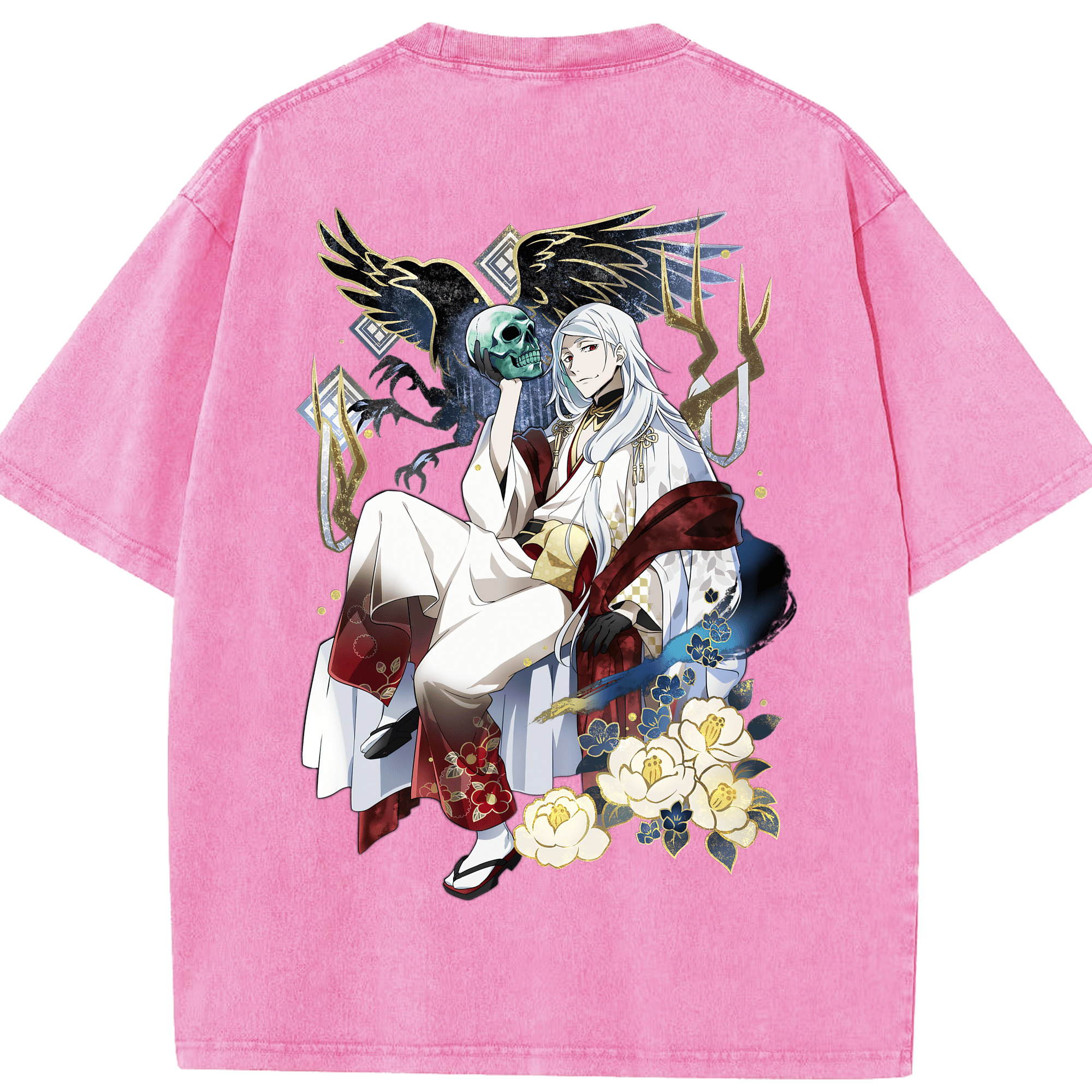 （画像用） 文豪ストレイドッグス Bungo Stray Dogs 綿100% ヴィンテージ風 半袖Tシャツ（背面プリント）